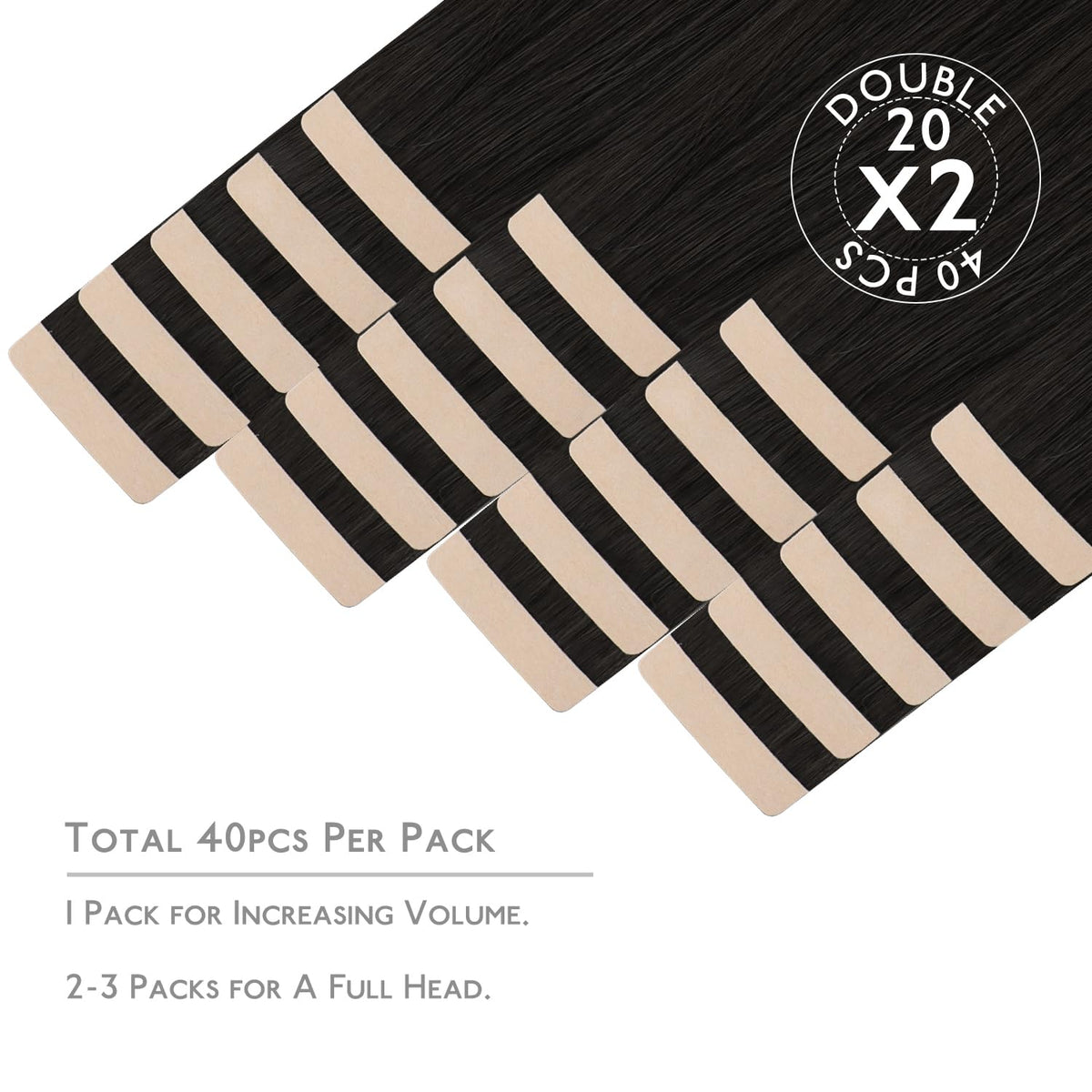 Wennalife Tape in Hair Extensions packaging with care guide