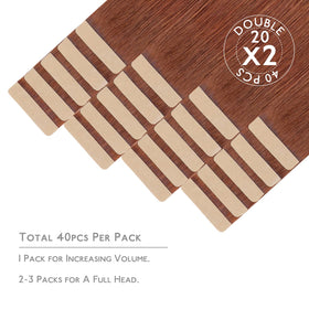 Wennalife Tape in Hair Extensions packaging with replacement tapes