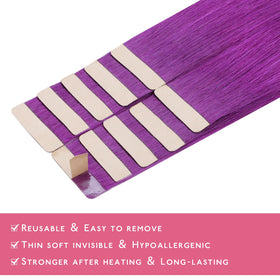 Wennalife Tape in Hair Extensions Purple installation process