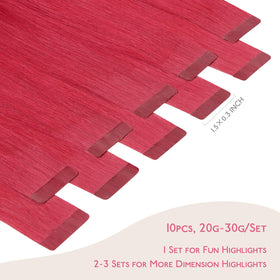 Wennalife Tape in Hair Extensions Red 18 Inch packaging