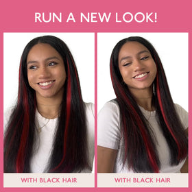 Wennalife Tape in Hair Extensions Red 18 Inch side view