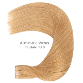 Wennalife Tape in Hair Extensions showing application process