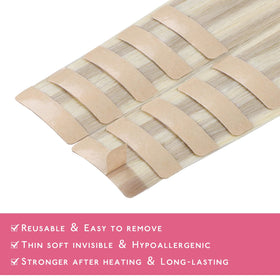 Wennalife Tape In Hair Extensions showing application process