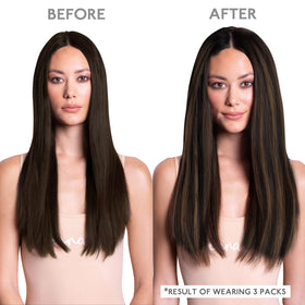 Wennalife Tape in Hair Extensions showing balayage colour