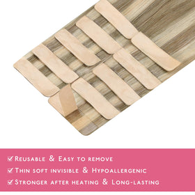 Wennalife Tape in Hair Extensions showing colour blend