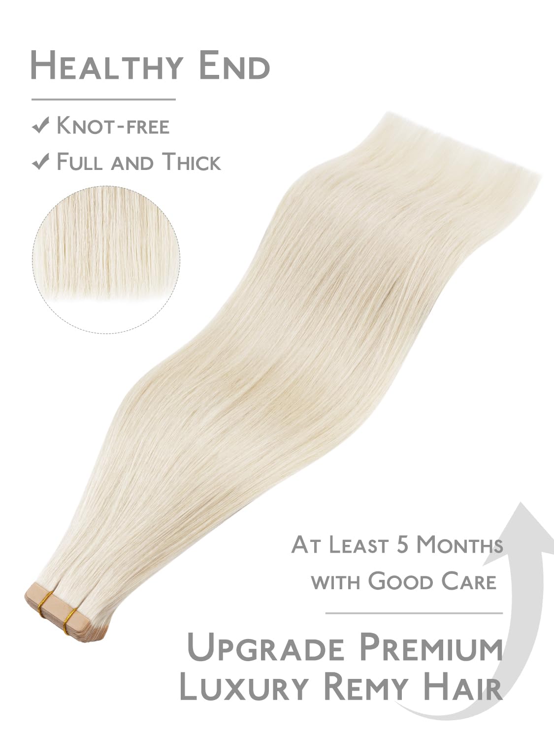 Wennalife Tape in Hair Extensions showing colour match