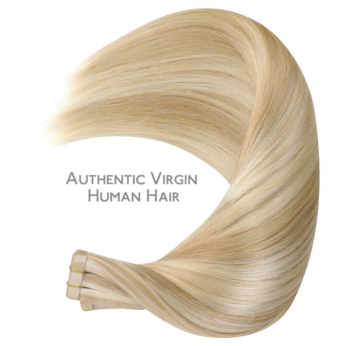 Wennalife tape in hair extensions showing length and colour match
