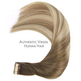 Wennalife Tape in Hair Extensions showing the ombre effect