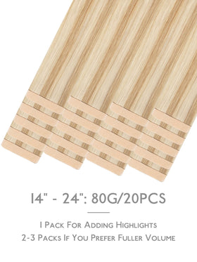 Wennalife Tape in Hair Extensions showing the PU skin weft