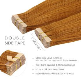Wennalife Tape in Hair Extensions showing the texture and colour