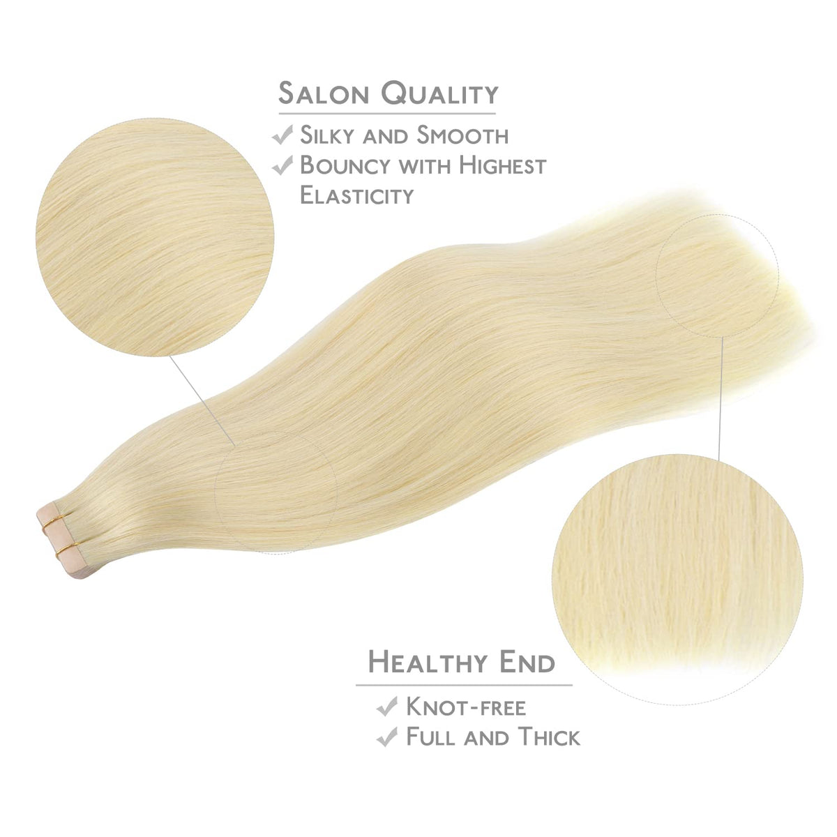 Wennalife Tape in Hair Extensions styled in hair