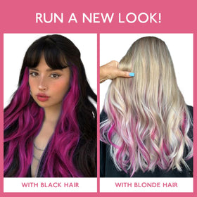 Wennalife Violet Clip-in Hair Extensions styled in hair