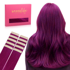 Wennalife Violet Tape in Hair Extensions 26 inch front view