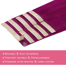 Wennalife Violet Tape in Hair Extensions displayed with other colours