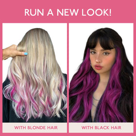 Wennalife Violet Tape in Hair Extensions on model