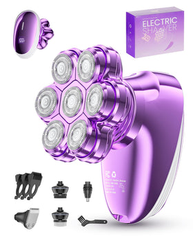 WEQOEE 5-in-1 Electric Razors for Women in purple front view
