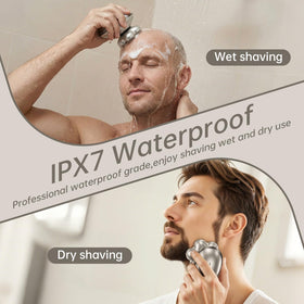 WEQOEE Electric Head Shaver 7D charging with Type-C