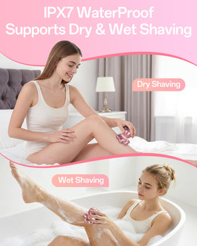WEQOEE electric razor with LED display showing battery level