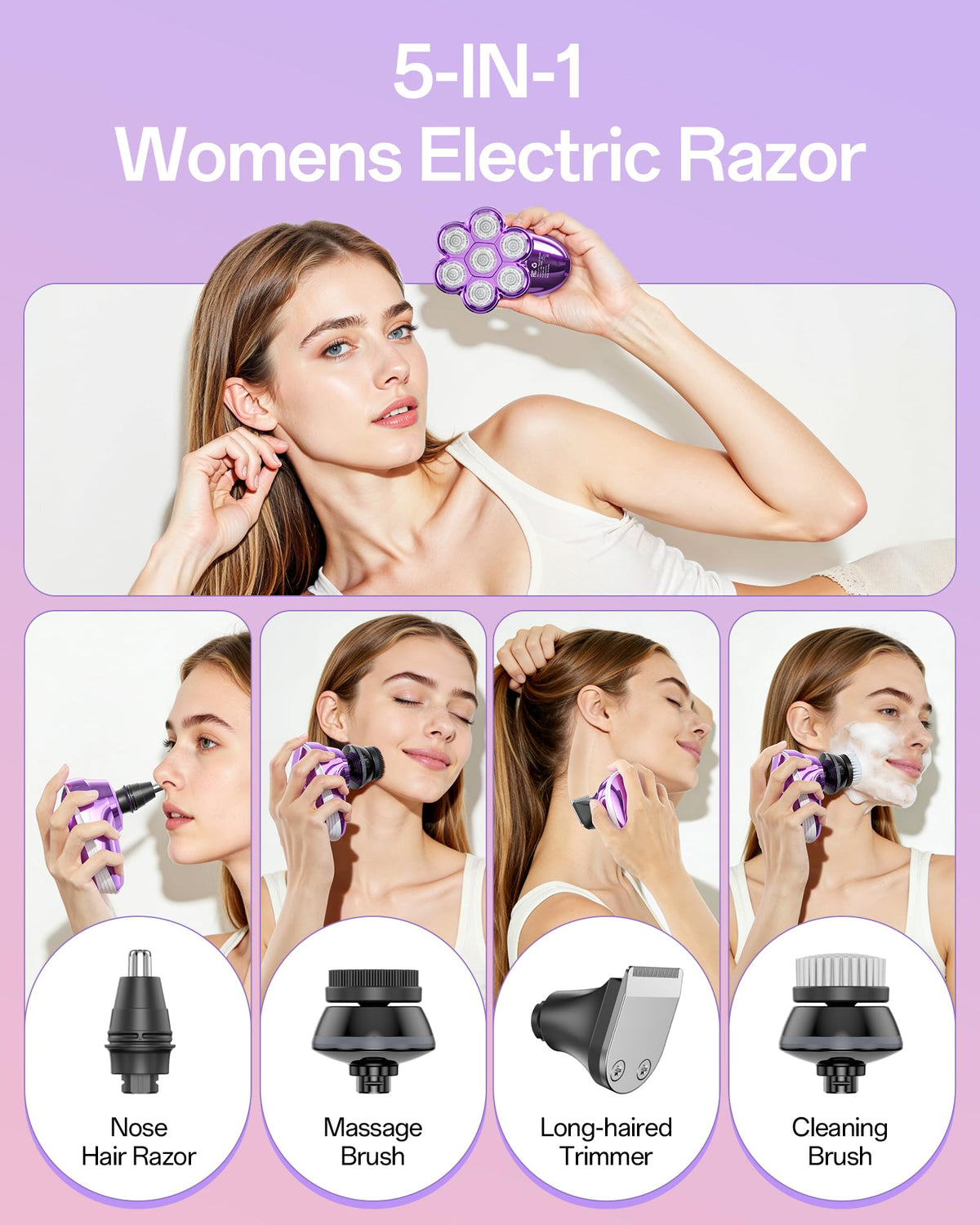 WEQOEE grooming kit with various attachments displayed