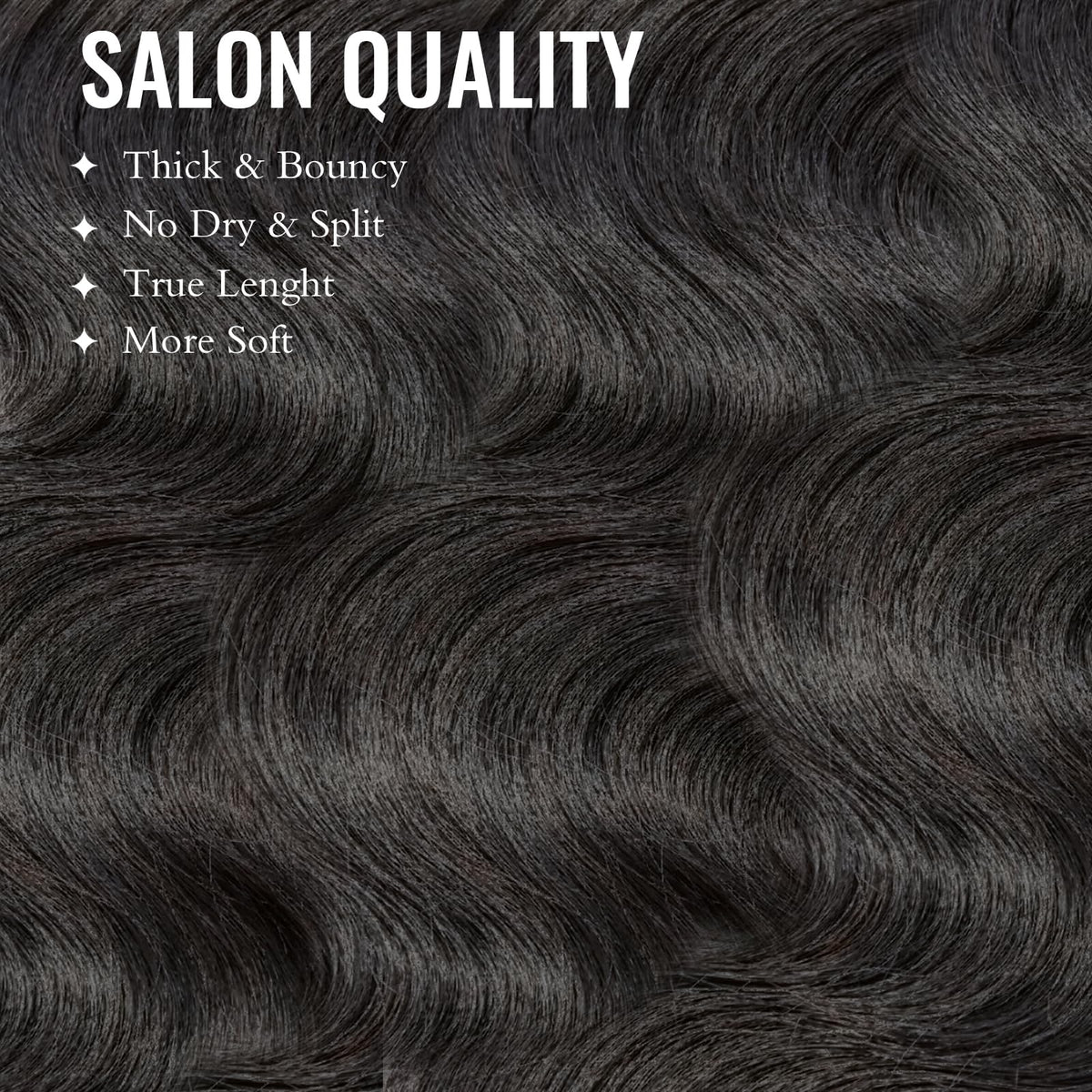 WEQUEEN Body Wave Hair Bundle 18 Inch close-up