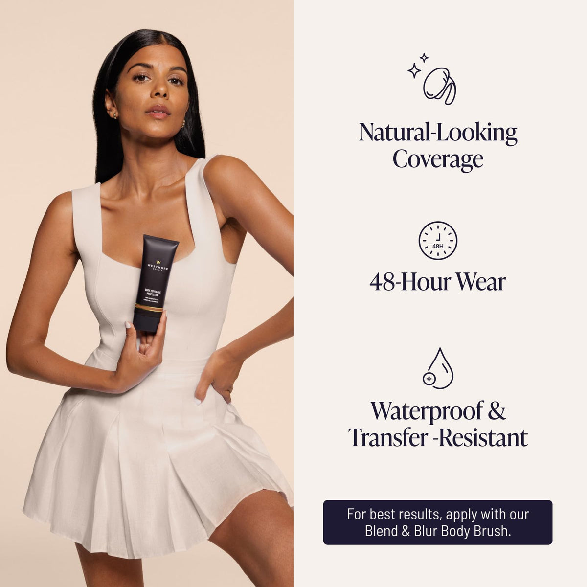 Westmore Beauty Body Coverage Perfector 6N Rich Radiance application on skin