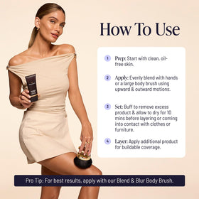 Westmore Beauty Body Coverage Perfector 6N Rich Radiance with makeup brush