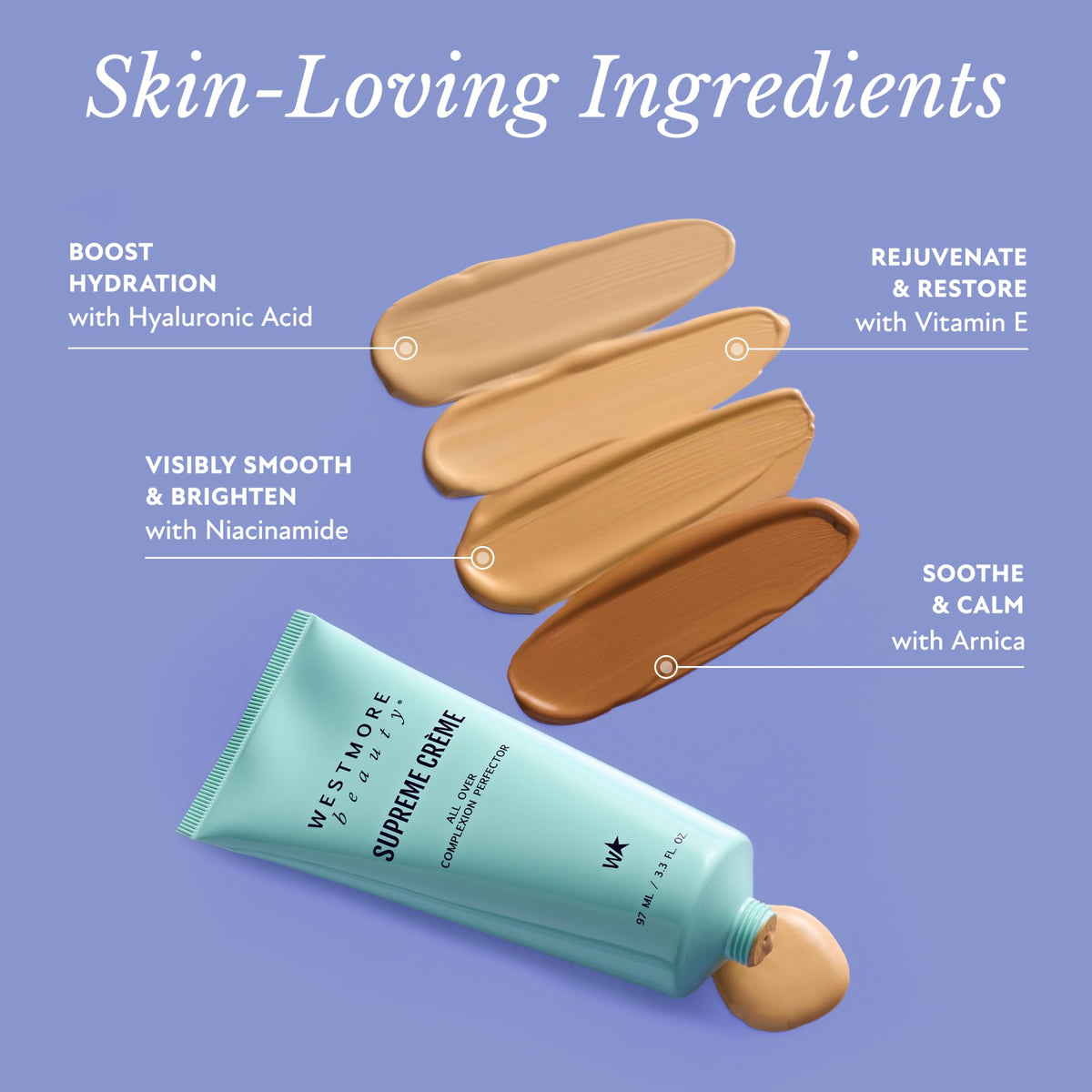 Westmore Beauty Creme All-Over Complexion Perfector application on skin