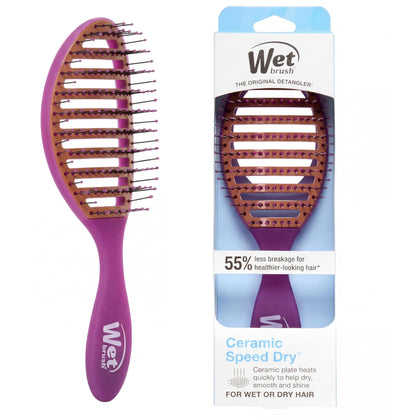 Wet Brush Ceramic Speed Dry Hair Brush in purple front view