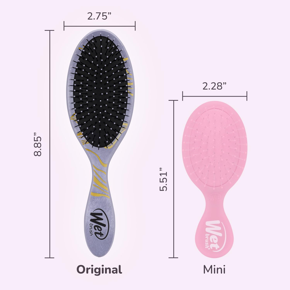 Wet Brush Disney Ariel Hair Detangler in lifestyle setting with hair