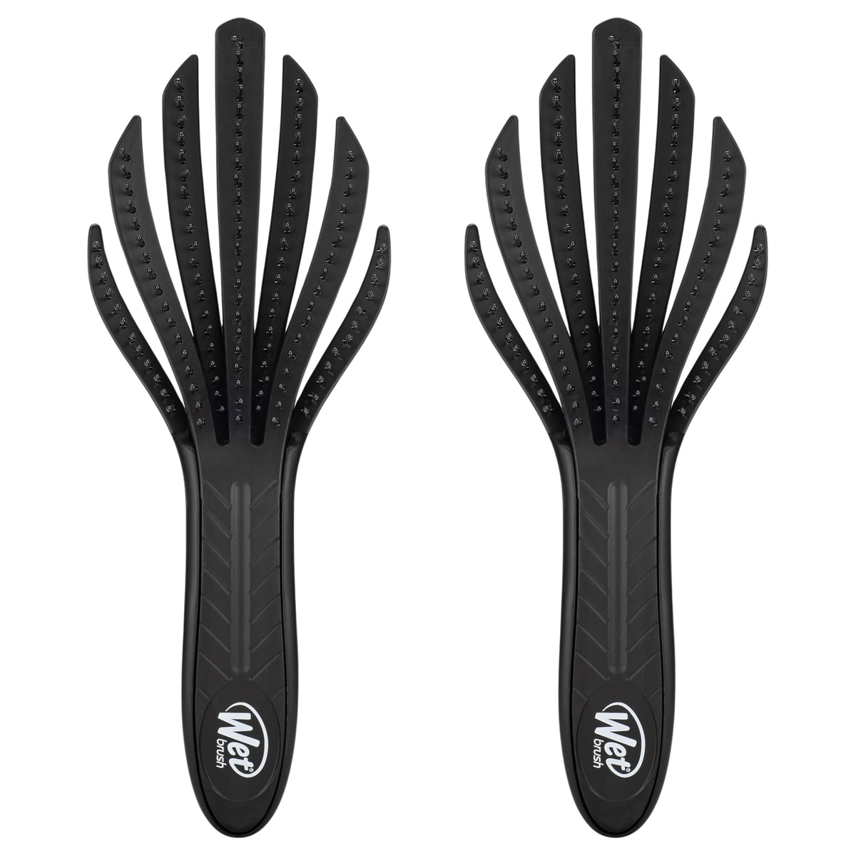 Wet Brush Go Green Curl Detangler Hair Brush black front view