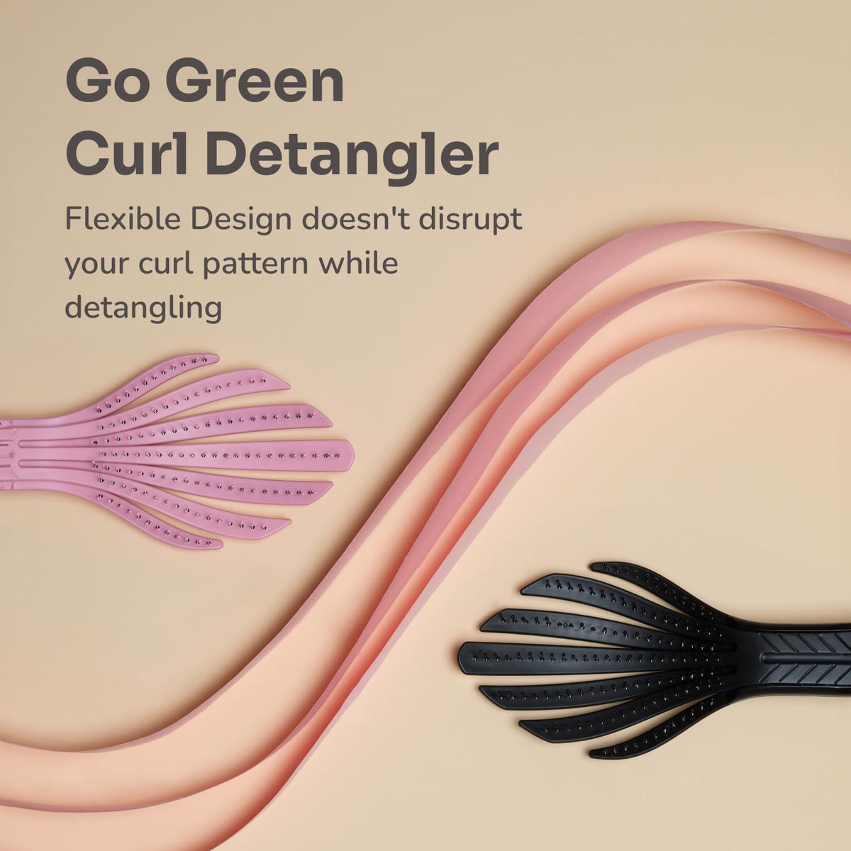Wet Brush Go Green Curl Detangler Hair Brush black with IntelliFlex bristles