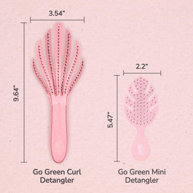 Wet Brush Go Green Curl Detangler in use on curly hair