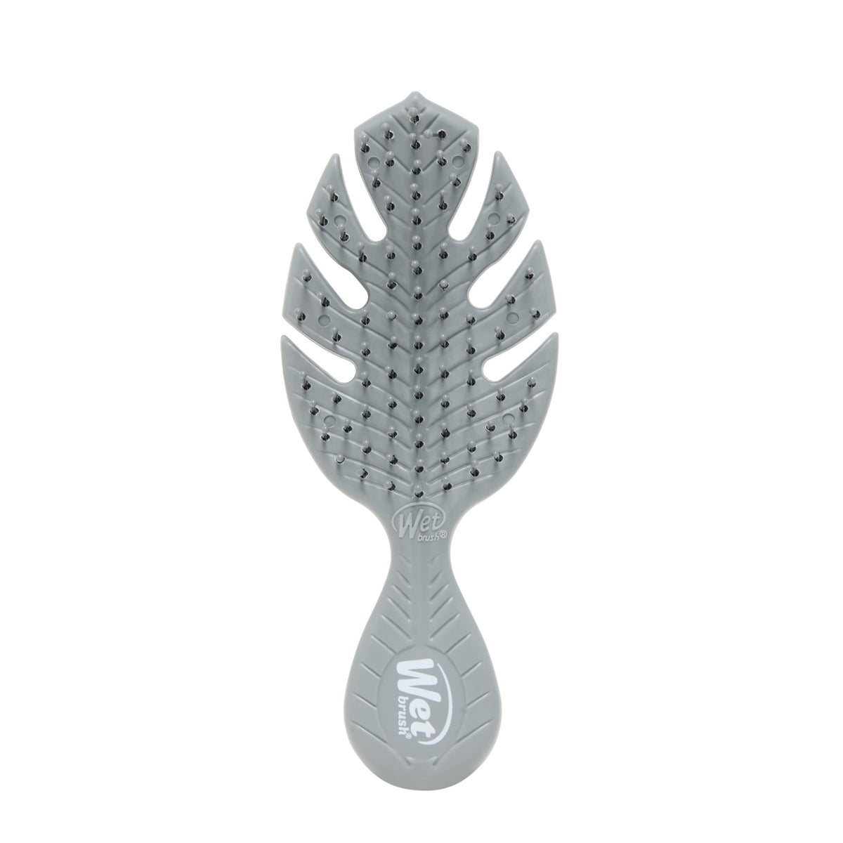 Wet Brush Go Green Mini Detangler in grey, front view