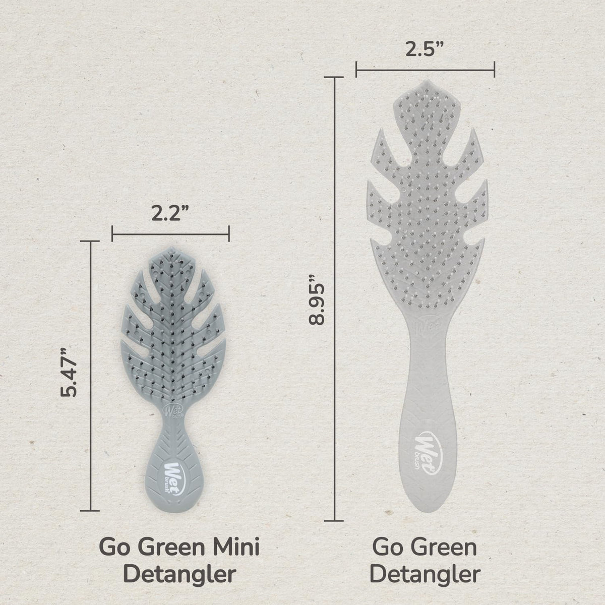 Wet Brush Go Green Mini Detangler in use on wet hair