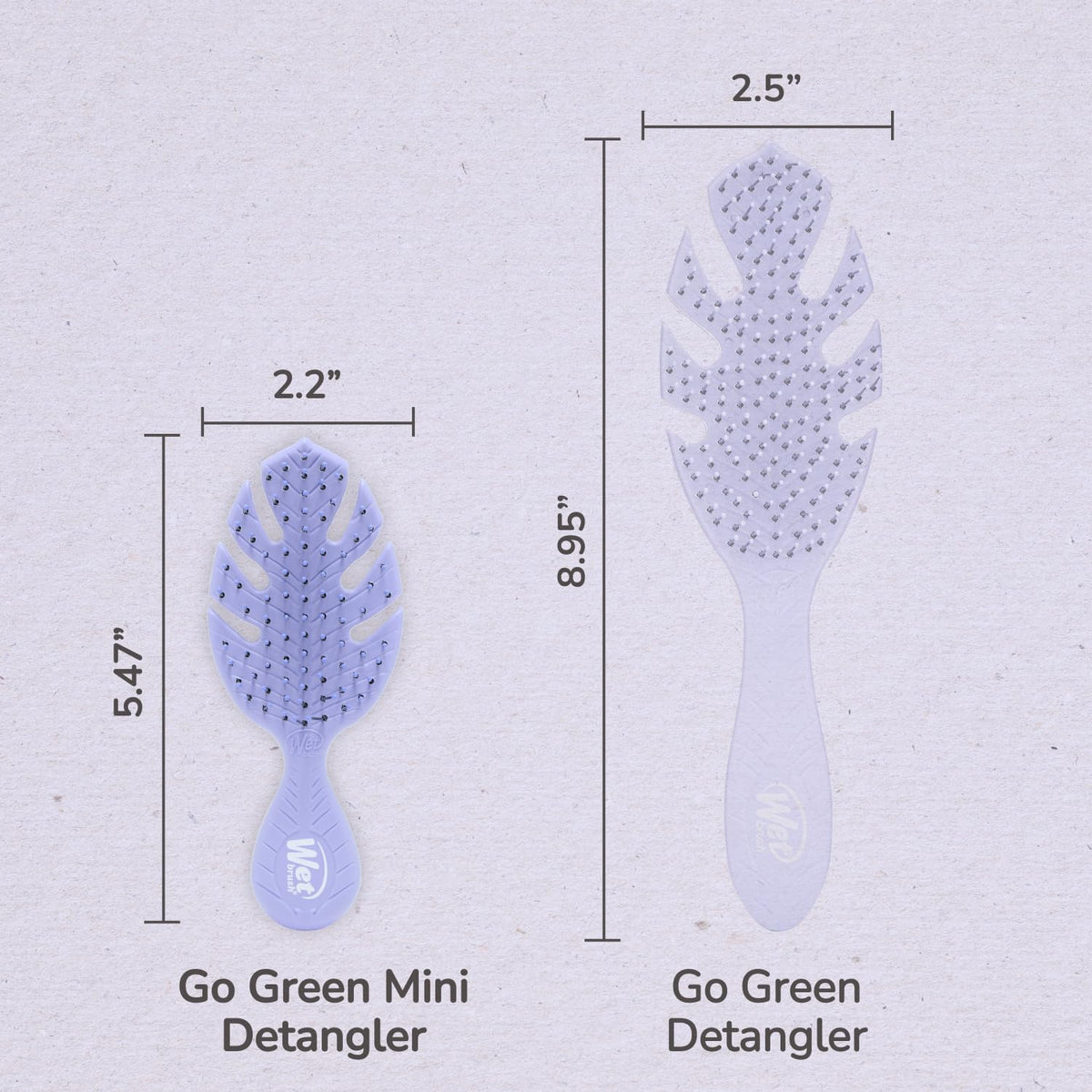 Wet Brush Go Green Mini Detangler purple close-up