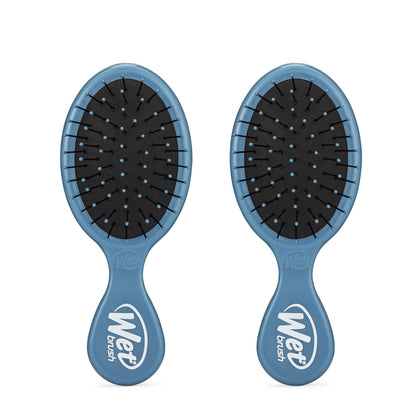 Wet Brush Mini Detangler Hair Brush in Elemental Blue front view