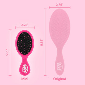 Wet Brush Mini Detangler Hair Brush in pink, lifestyle scene