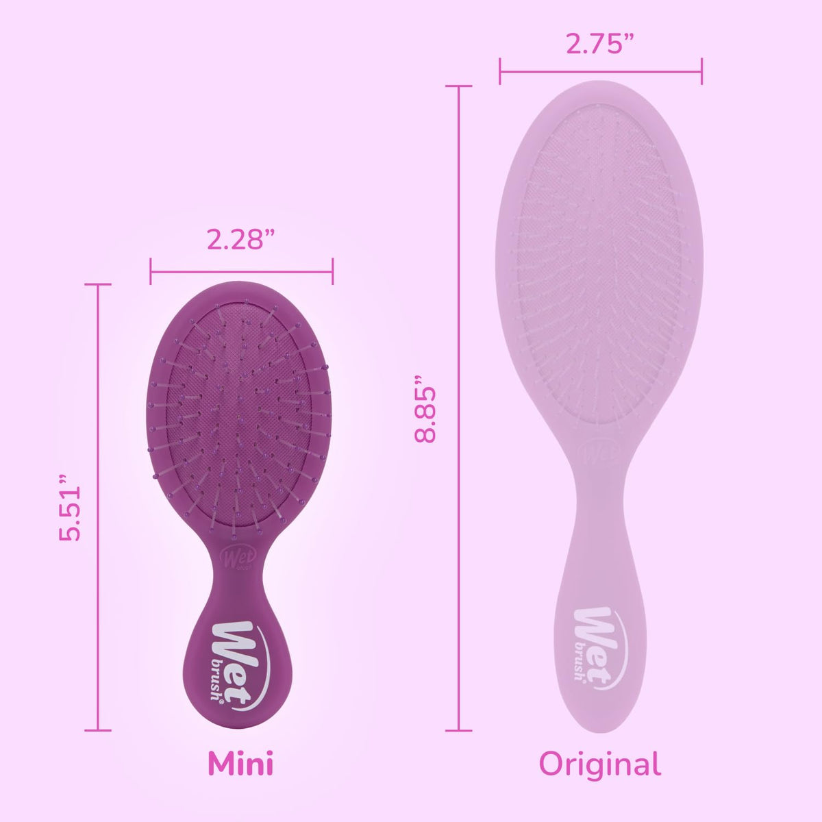 Wet Brush Mini Detangler Hair Brush Purple Frost packaging