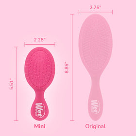 Wet Brush Mini Detangler in a travel bag