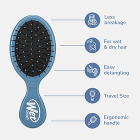Wet Brush Mini Detangler in use on wet hair