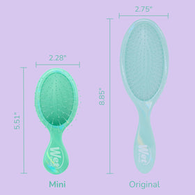 Wet Brush Mini Detangler on a bathroom counter