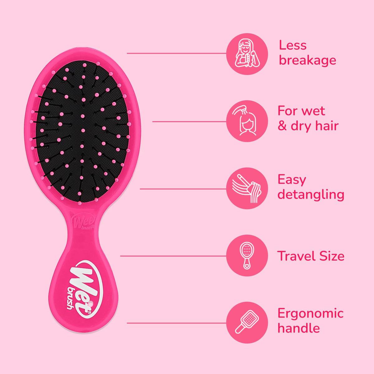 Wet Brush Mini Detangler set displayed on a white background