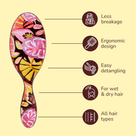 Wet Brush Original Detangler back view with ergonomic handle