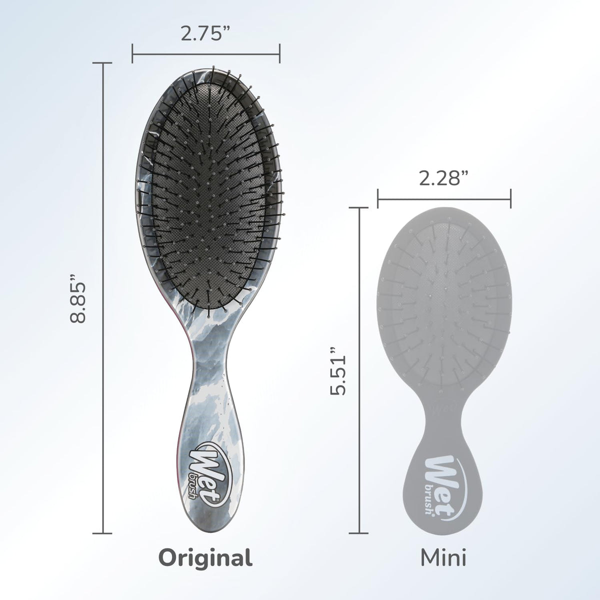 Wet Brush Original Detangler Brush on a bathroom counter