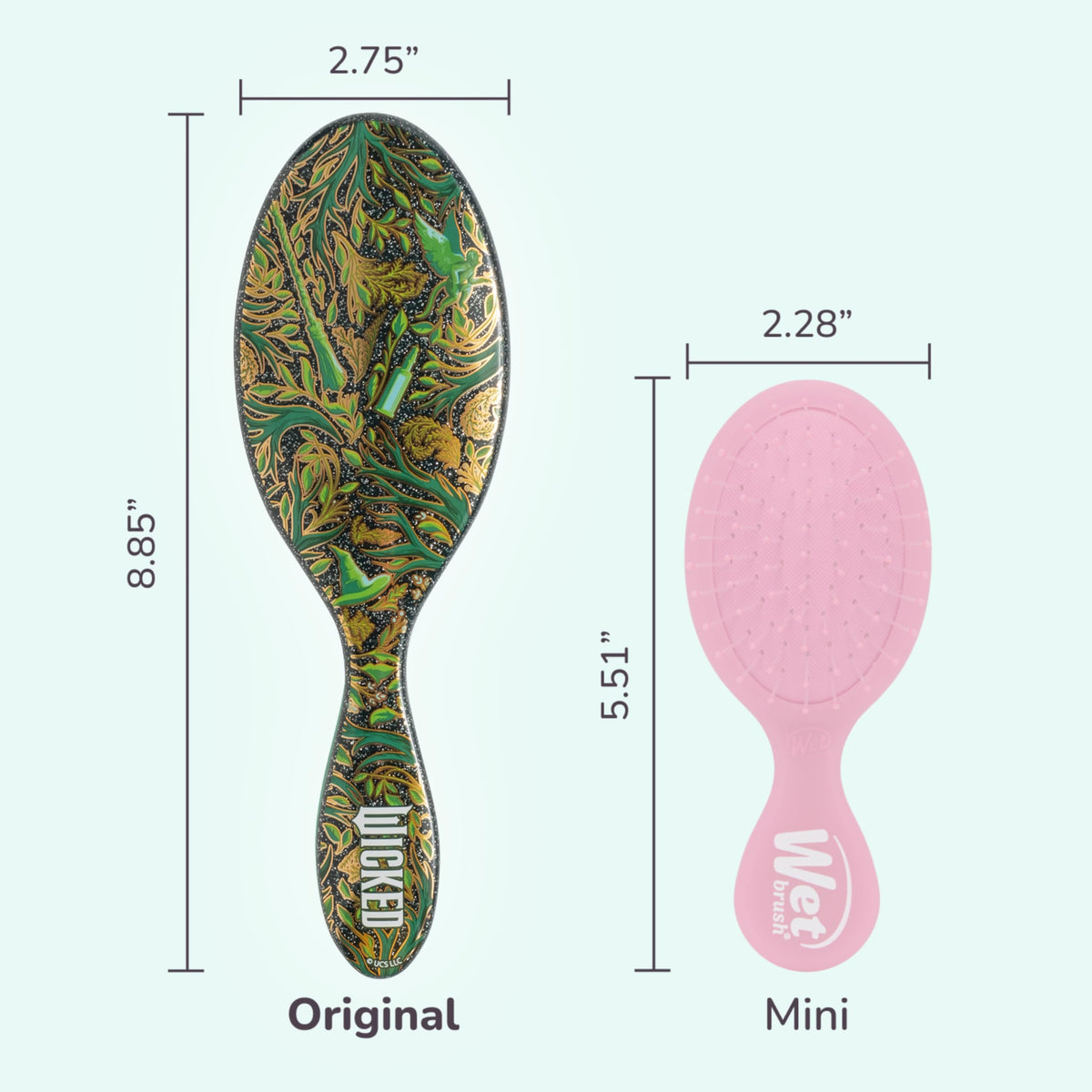 Wet Brush Original Detangler Hair Brush Elphaba side view