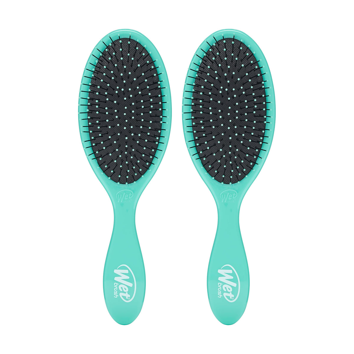 Wet Brush Original Detangler Hair Brush front view in Aqua
