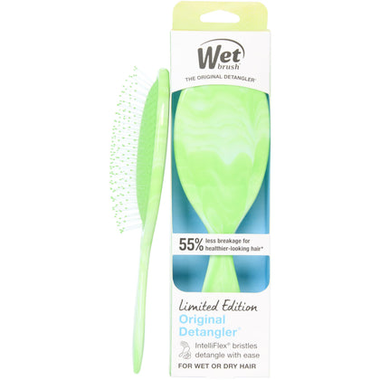 Wet Brush Original Detangler Hair Brush front view in Key Lime