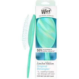 Wet Brush Original Detangler Hair Brush front view in Prismatic Glow Green