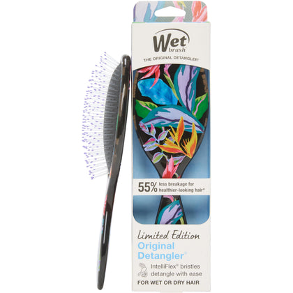 Wet Brush Original Detangler Hair Brush front view in Tropical Oasis Purple Grove