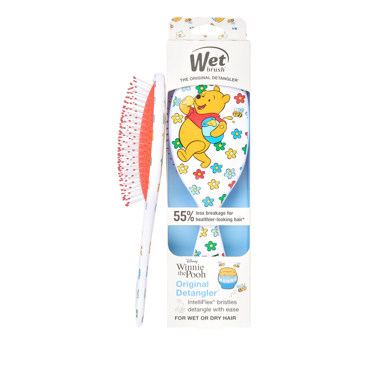 Wet Brush Original Detangler Hair Brush front view with ergonomic handle